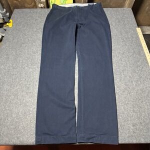 Polo Ralph Lauren Classic Chino Pants Cotton Twill Flat Front Blue Mens 34/34